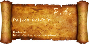 Pajkos Arián névjegykártya